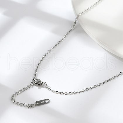 Non-Tarnish 304 Stainless Steel Cable Chain Necklace for Men Women NJEW-K245-014B-1