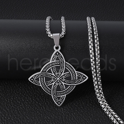 Viking Triskelion Knot Stainless Steel Pendant Necklaces for Men FS-WG900AF-01-1