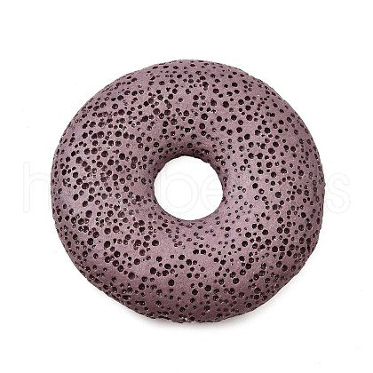 Natural Lava Rock Disc Big Pendants G-M203-10-01-1