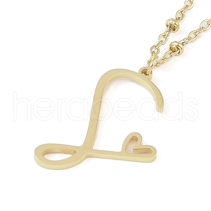 304 Stainless Steel Pendant Necklaces NJEW-H029-02G-S-1
