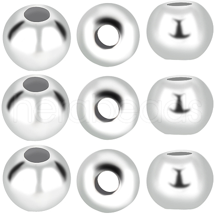 Beebeecraft 40Pcs 925 Sterling Silver Beads STER-BBC0002-04C-1