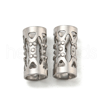 Hollow 304 Stainless Steel Beads STAS-L273-01P-1