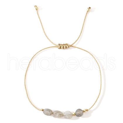 Adjustable Natural Gemstone Braided Bead Bracelets DH2886-3-1