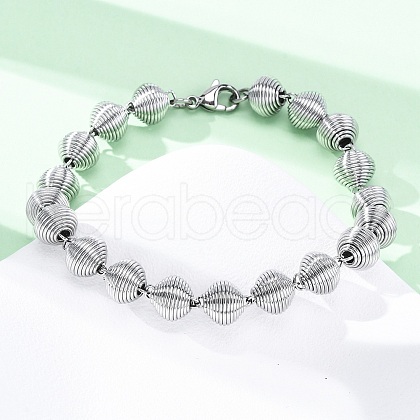 304 Stainless Steel Link Chain Bracelets for Women Men BJEW-R018-13P-1