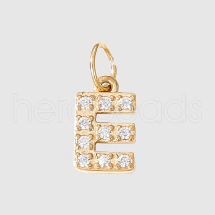 Stainless Steel Cubic Zirconia Pendants with Jump Rings FIND-PW0024-08E-1