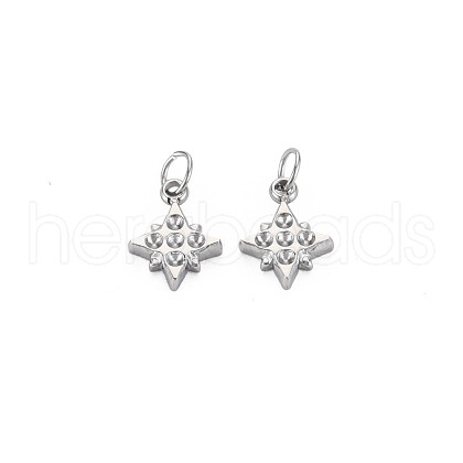 Tarnish Resistant 304 Stainless Steel Pendant Rhinestone Settings STAS-N097-186P-1