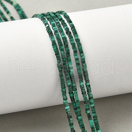 Natural Malachite Beads Strands G-G271-G01-1x1.5mm-1