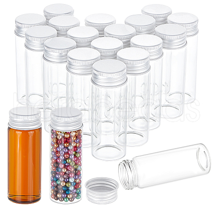 BENECREAT 20Pcs Glass Bead Containers CON-BC0007-31B-1