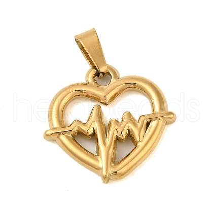 Ion Plating(IP) 304 Stainless Steel Pendants STAS-C103-21B-G-1