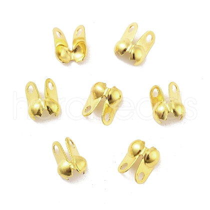 Rack Plating Brass Bead Tips KK-P274-02C-G-1