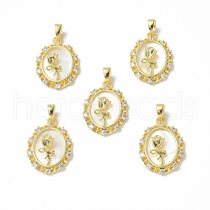 Shell Pendants KK-P223-06G-01-1