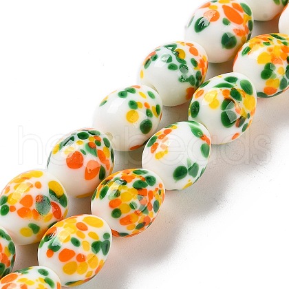 Handmade Lampwork Beads Strands LAMP-Q036-08C-1