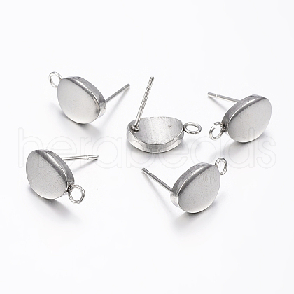 304 Stainless Steel Stud Earring Findings STAS-I071-18P-1