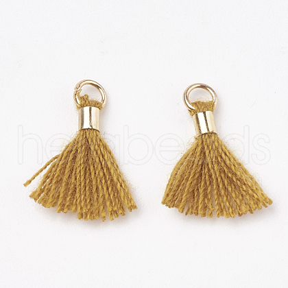 Polycotton(Polyester Cotton) Tassel Pendant Decorations FIND-S275-03G-1