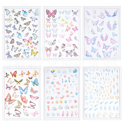 Olycraft 6 Sheet 6 Style Plastic Cabochons DIY-OC0007-25-1