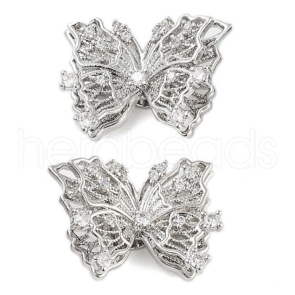 Brass Micro Pave Clear Cubic Zirconia Beads KK-Z059-03P-1
