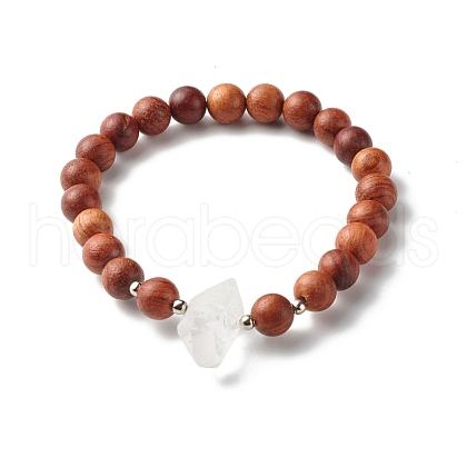 Natural Quartz Bracelet for Girl Women Gift BJEW-JB06775-1