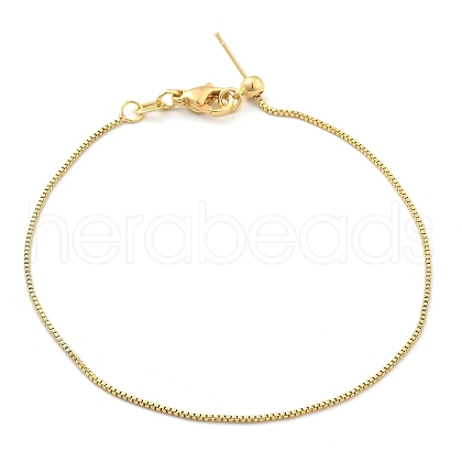 Stainless Steel Box Chain Bracelets for Men Women BJEW-G736-10G-1