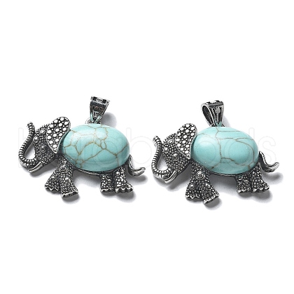 Dyed Synthetic Turquoise Pendant G-H083-02AS-09-1