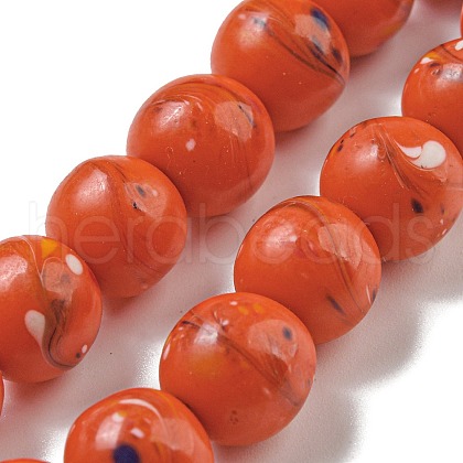 Handmade Lampwork Beads Strands BLOW-D006-07I-1