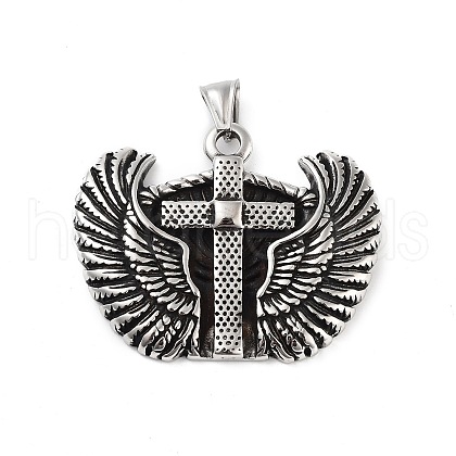 Retro 304 Stainless Steel Big Pendants STAS-I205-22AS-B-1