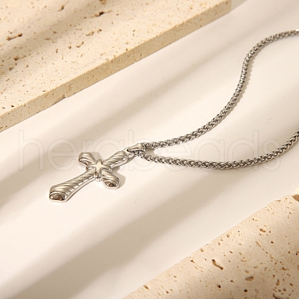 Retro Stainless Steel Pendant Hip-hop Necklaces OC7318-2-1