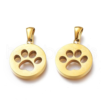 Ion Plating(IP) 304 Stainless Steel Pet Pendants STAS-Z006-15G-1