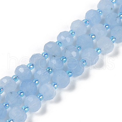 Natural Dyed White Jade Beads Strands G-H057-A22-10-1
