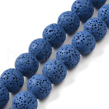 Natural Lava Rock Bead Strands G-L435-03-8mm-21-1