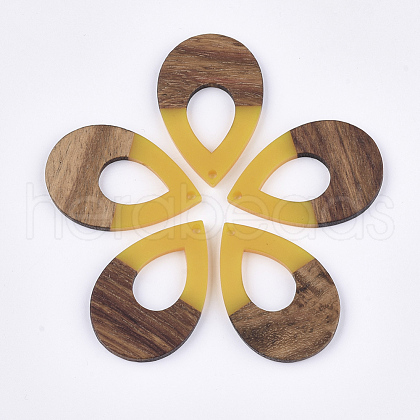 Resin & Walnut Wood Pendants X-RESI-S358-94D-1
