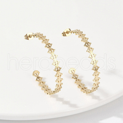 304 Stainless Steel Stud Earrings EJEW-Z089-35G-1