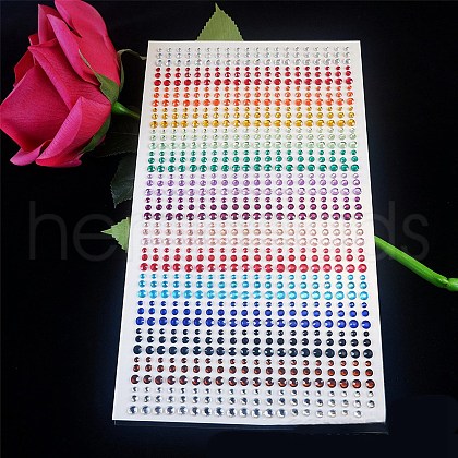 Self Adhesive Acrylic Rhinestone Stickers STIC-PW0012-04A-01-1
