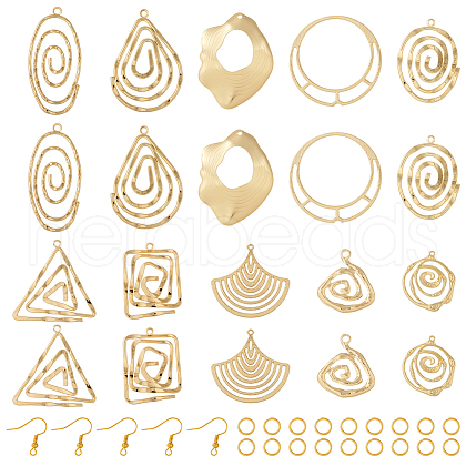  DIY Geometry Earring Making Kit DIY-TA0005-30-1