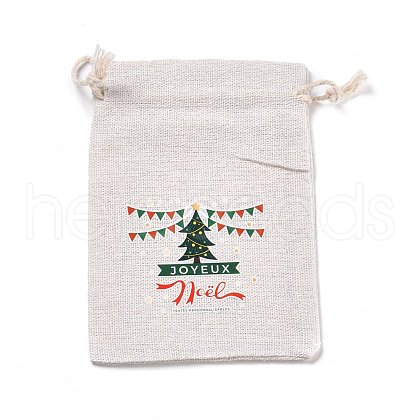 Christmas Cotton Cloth Storage Pouches ABAG-M004-02F-1