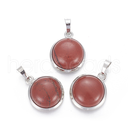 Natural Red Jasper Pendants G-L512-B16-1