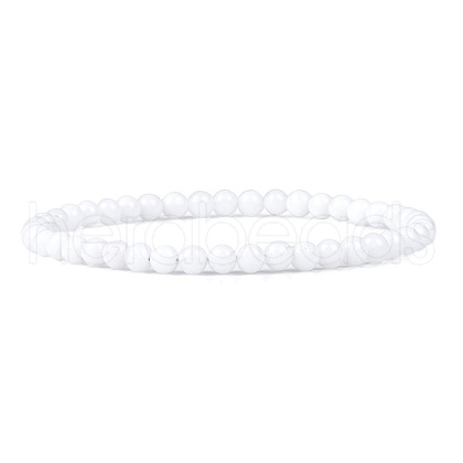 4MM Natural White Jade Stretch Bracelets RP2095-8-1