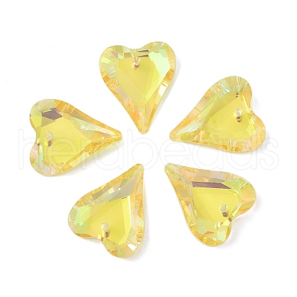 Electroplated Glass Pendants EGLA-M029-05-08-1