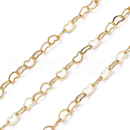 Brass Heart Link Chains CHC-H113-14B-G-1