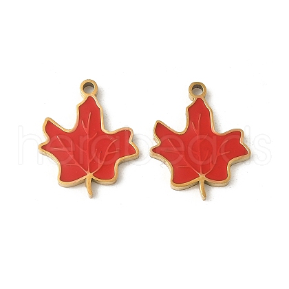 304 Stainless Steel Enamel Pendants STAS-V015-33G-1