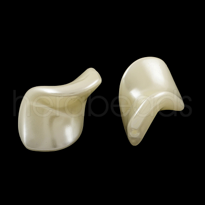 ABS Plastic Imitation Pearl Twist Beads MACR-S252-A41-1