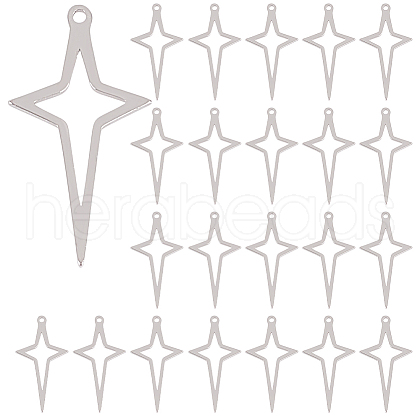 HOBBIESAY 50Pcs 304 Stainless Steel Pendants STAS-HY0001-50-1