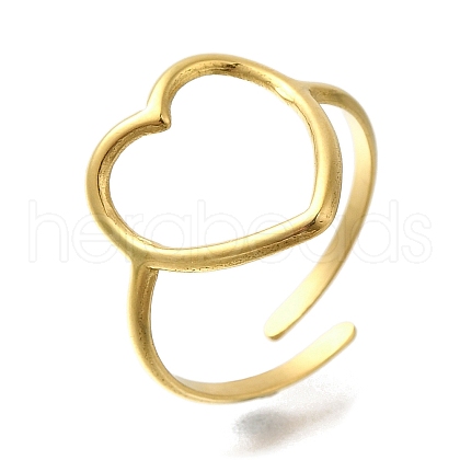 Ion Plating(IP) 304 Stainless Steel Rings for Women RJEW-U017-21G-1