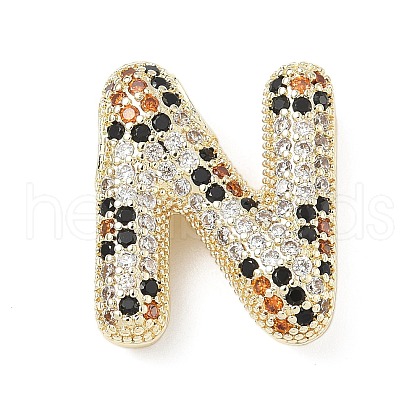 Brass Micro Pave Cubic Zirconia Pendants KK-Z108-02G-N-1