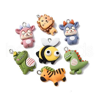 Animal Theme Resin Pendants RESI-V010-01-1