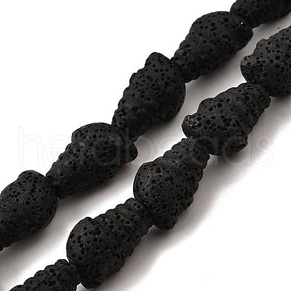 Dyed Natural Lava Rock Beads Strands G-A264-A01-01C-1