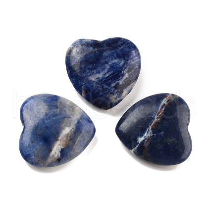 Mother's Day Gifts Heart Natural Sodalite Palm Stones G-C134-06A-27-1