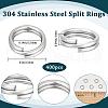 Beebeecraft 400Pcs 304 Stainless Steel Split Rings STAS-BBC0006-16A-2
