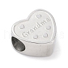 Mother's Day Tarnish Resistant 304 Stainless Steel European Beads STAS-K286-04J-P-2