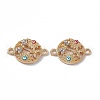 Alloy Crystal Rhinestones Connector Charms FIND-A024-49G-2