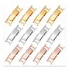 ARRICRAFT 12Pcs 3 Colors Brass Fold Over Clasps FIND-AR0005-02-7